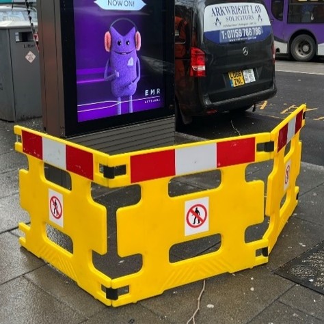 Barrier off the area