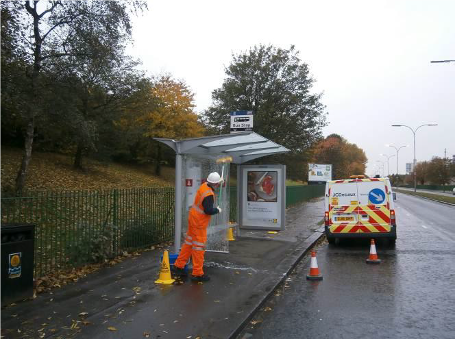 Example safe parking and cones